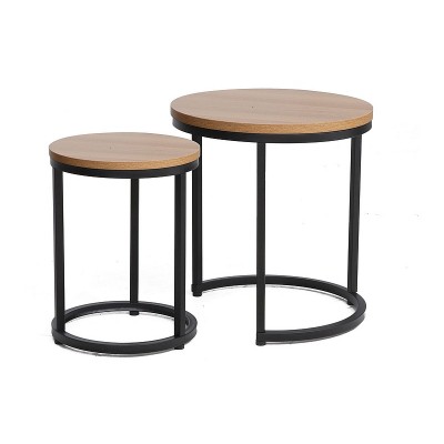 Комплект SIGNAL HOLA (2 стола журнальных) дуб/черный